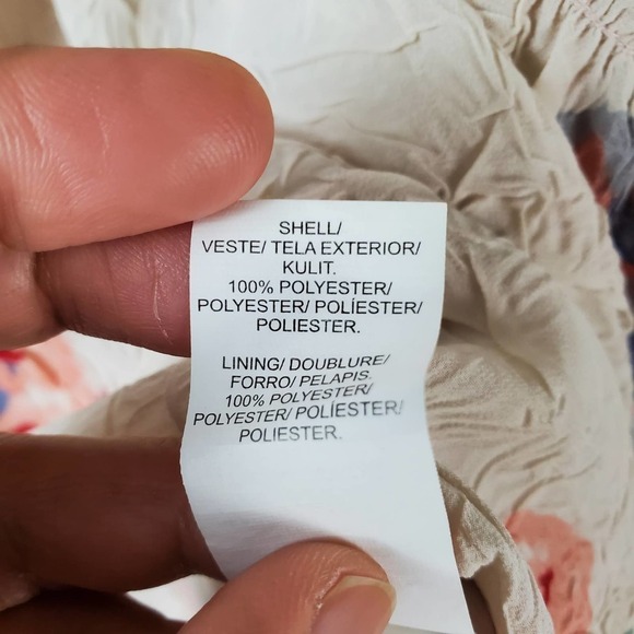 Lucky Brand Women Gauzy Peplum Babydoll Floral Boho Cut Out Size Small - Picture 7 of 10